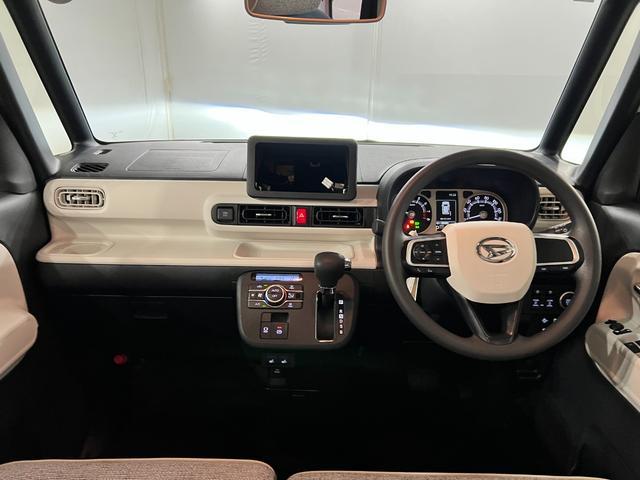 ムーヴキャンバスストライプスG 走行2366キロ/LEDヘッドランプ/マット禁煙車 ワンオーナー 1年保証距離無制限 新車保障継承 走行距離2366キロ 純正マット サイドエアバッグ LEDヘッドランプ アイドリングストップ シートヒーター 両側電動スライドドア(埼玉県)の中古車