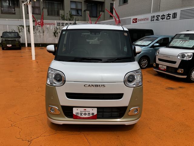 ムーヴキャンバスストライプスＧ　純正７インチナビ　前後ドラレコ　全周囲カメラ保証　新車保証・まごころ保証　１年間・走行距離無制限付き（東京都）の中古車