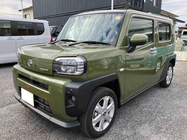 タフトＧガラスルーフ　ルーフレール　１５インチアルミ　ＬＥＤヘッドライト＆フォグランプ　バックカメラ　シートヒーター　電動駐車ブレーキ　自動追従クルコン　コーナーセンサー　衝突被害軽減ブレーキ（千葉県）の中古車