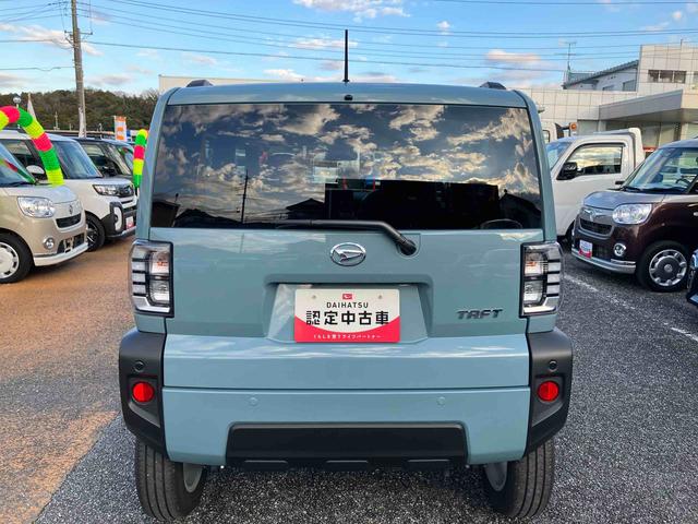 タフトＧガラスルーフ　ルーフレール　１５インチアルミ　ＬＥＤヘッドライト＆フォグランプ　バックカメラ　シートヒーター　電動駐車ブレーキ　自動追従クルコン　コーナーセンサー　衝突被害軽減ブレーキ（千葉県）の中古車