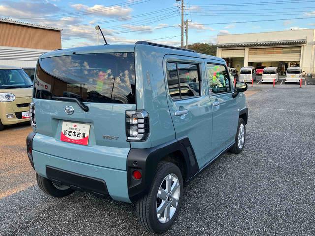 タフトＧガラスルーフ　ルーフレール　１５インチアルミ　ＬＥＤヘッドライト＆フォグランプ　バックカメラ　シートヒーター　電動駐車ブレーキ　自動追従クルコン　コーナーセンサー　衝突被害軽減ブレーキ（千葉県）の中古車