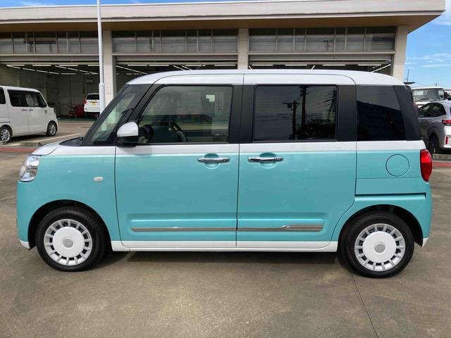 ムーヴキャンバスストライプスGスマアシ/プッシュボタンスタート/コーナーセンサー/オートライト/LEDヘッドランプ/フロントフォグランプ/オートエアコン/キーフリー/シートリフタ&チルトステアリング/取扱説明書&整備記録簿(千葉県)の中古車