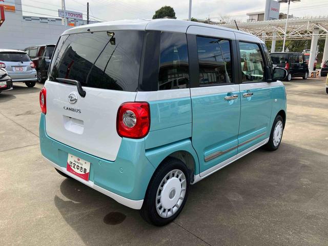 ムーヴキャンバスストライプスGスマアシ/プッシュボタンスタート/コーナーセンサー/オートライト/LEDヘッドランプ/フロントフォグランプ/オートエアコン/キーフリー/シートリフタ&チルトステアリング/取扱説明書&整備記録簿(千葉県)の中古車