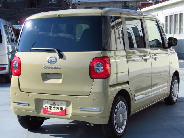 ムーヴキャンバスセオリーＧターボ　純正７インチナビ　パノラマモニター保証　新車保証・まごころ保証　１年間・走行距離無制限付き　純正７インチナビ　Ｂｌｕｅｔｏｏｔｈ接続　パノラマモニター　ＵＳＢ電源ソケット　両側電動スライドドア　アダプティブクルーズコントロール（東京都）の中古車