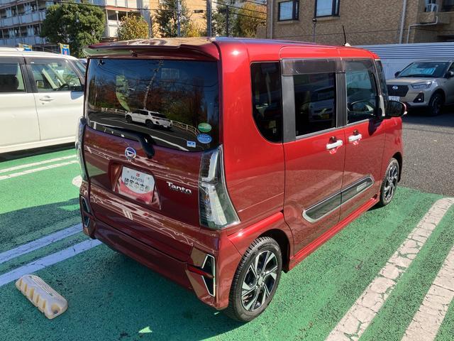 タントカスタムXセレクション 純正ナビ 後席モニター保証 新車保証・まごころ保証 1年間・走行距離無制限付き 純正9インチナビ ドライブレコーダー パノラマモニター 前席シートヒーター 後席モニター LEDヘッドランプ キーフリーシステム(東京都)の中古車