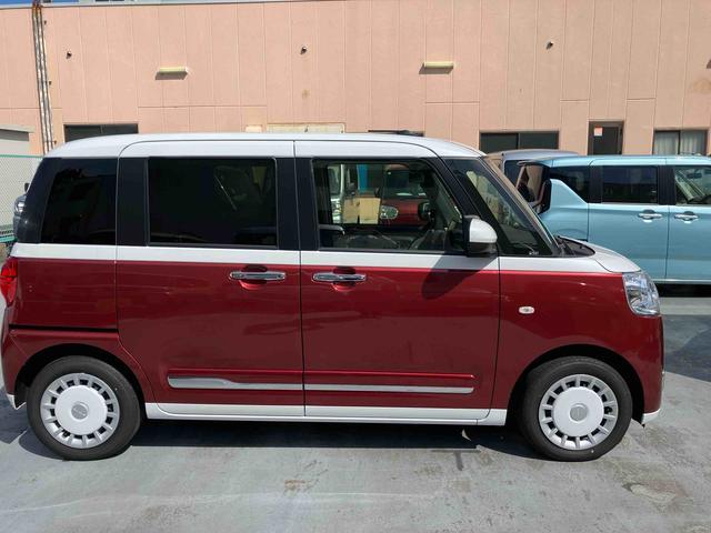 ムーヴキャンバスストライプスＧターボ　７インチナビ・前後ドラレコ・ＥＴＣ付フルＬＥＤヘッドランプ　ＬＥＤフォグランプ　運転席／助手席シートヒーター　シートバックユーティリティーフック　ホッとカップホルダー　置きラクボックス　ラゲージアンダーボックス　両側パワースライドドア（東京都）の中古車