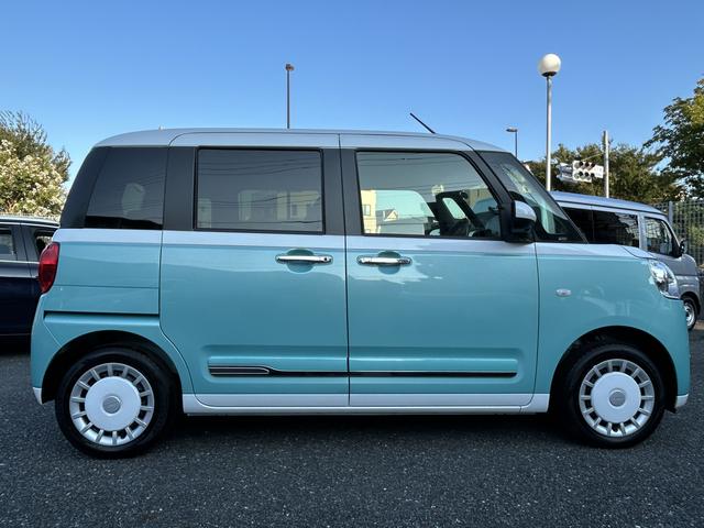 ムーヴキャンバスストライプスＧ　パノラマカメラ付き保証　新車保証・まごころ保証　１年間・走行距離無制限付き　電動スライドドア　キーフリー　パノラマカメラ　シートヒーター　前後コーナーセンサー　衝突軽減ブレーキシステム（東京都）の中古車