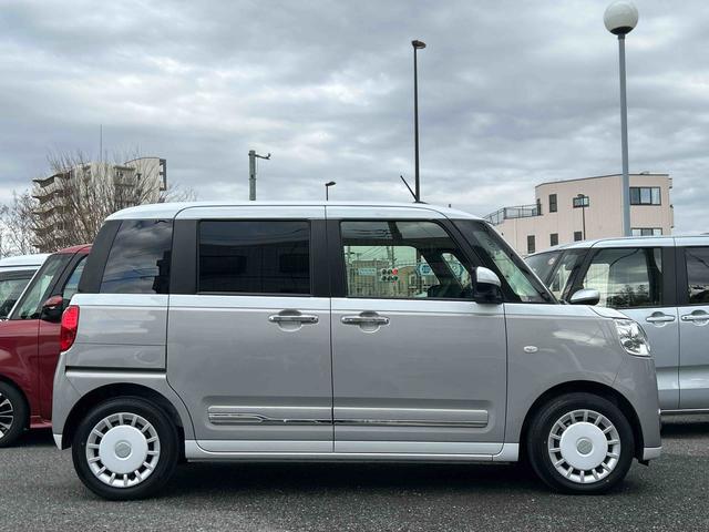 ムーヴキャンバスストライプスＧターボ　純正７インチナビ　パノラマモニター保証　新車保証・まごころ保証　１年間・走行距離無制限付き　純正７インチナビ　パノラマモニター　キーフリーシステム　アダプティブクルーズコントロール　両側電動スライドドア　前席シートヒーター（東京都）の中古車