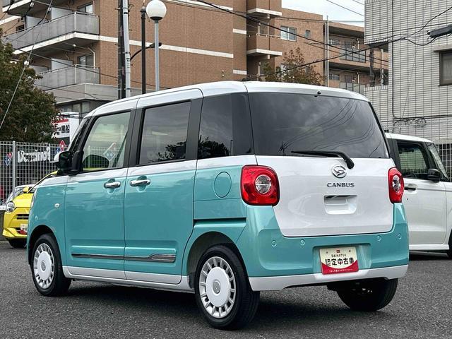 ムーヴキャンバスストライプスＧターボ保証　新車保証・まごころ保証　１年間・走行距離無制限付き（東京都）の中古車