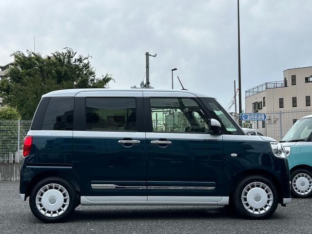ムーヴキャンバスストライプスＧターボ９インチディスプレイオーディオ装備保証　新車保証・まごころ保証　１年間・走行距離無制限付き・９インチディスプレイオーディオ装備・ＬＥＤヘッドライト装備・シートヒーター装備（東京都）の中古車