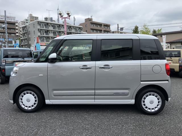ムーヴキャンバスストライプスＧターボ　純正ナビ・バックカメラ・ドラレコ保証　新車保証・まごころ保証　１年間・走行距離無制限付き・７インチナビ・バックカメラ・ドラレコ・ＥＴＣ装備・ＬＥＤヘッドライト（東京都）の中古車