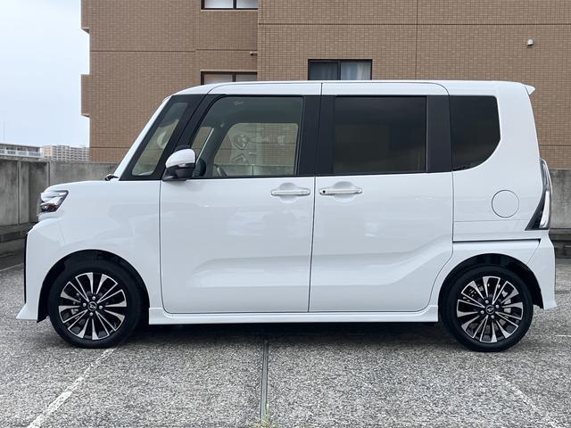 タントカスタムＲＳ　キーフリーシステム　前席シートヒーター保証　新車保証・まごころ保証　１年間・走行距離無制限付き　前席シートヒーター　電動パーキングブレーキ　キーフリーシステム　コーナーセンサー　両側電動スライドドア（東京都）の中古車