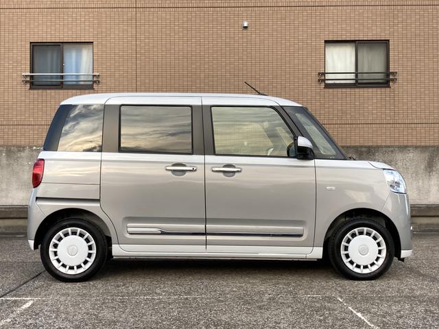 ムーヴキャンバスストライプスＧ　キーフリーシステム　両側電動スライドドア保証　新車保証・まごころ保証　１年間・走行距離無制限付き　両側電動スライドドア　キーフリーシステム　ＬＥＤヘッドランプ　ＬＥＤフォグランプ　コーナーセンサー　電動パーキングブレーキ（東京都）の中古車