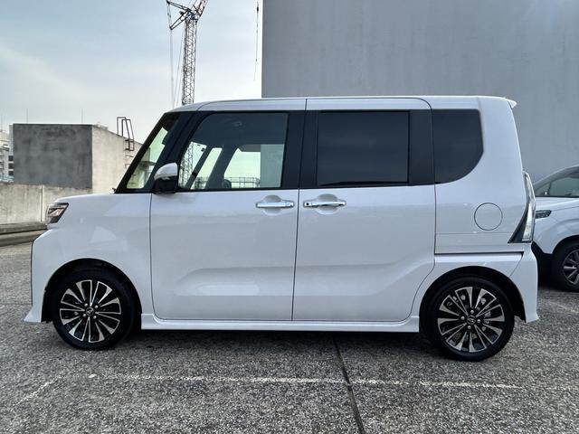 タントカスタムＲＳ　両側電動スライドドア　前席シートヒーター保証　新車保証・まごころ保証　１年間・走行距離無制限付き　両側電動スライドドア　前席シートヒーター　キーフリーシステム　コーナーセンサー　シートバックテーブル　アイドリングストップ（東京都）の中古車