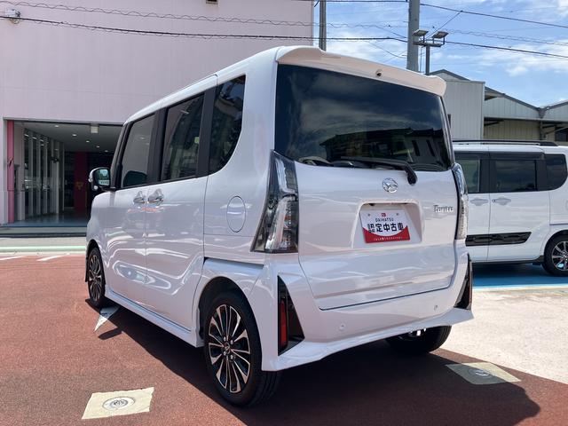 タントカスタムＲＳ　シートヒーター　電動パーキングブレーキ保証１年間距離無制限付き・ターボ・パノラマカメラ・シートヒーター・電動パーキングブレーキ・ＬＥＤフォグランプ・ＬＥＤヘッドランプ・両側電動スライドドア・シートバックテーブル（東京都）の中古車