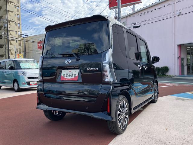 タントカスタムＲＳ　シートヒーター　電動スライドドア保証１年間距離無制限付き・ターボ・パノラマカメラ・シートヒーター・電動パーキングブレーキ・シートバックテーブル・両側電動スライドドア・ＬＥＤヘッドランプ・ＬＥＤフォグランプ（東京都）の中古車