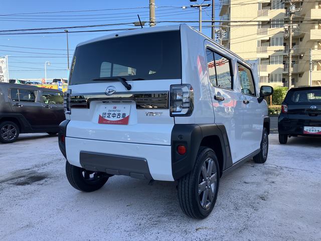 タフトＧ　ダーククロムベンチャー保証１年間距離無制限付き　パノラマカメラ　ＬＥＤヘッドランプ　ＬＥＤフォグランプ　１５インチアルミホイール　オート格納ドアミラー　電動パーキングブレーキ　オートライト　前席シートヒーター（東京都）の中古車