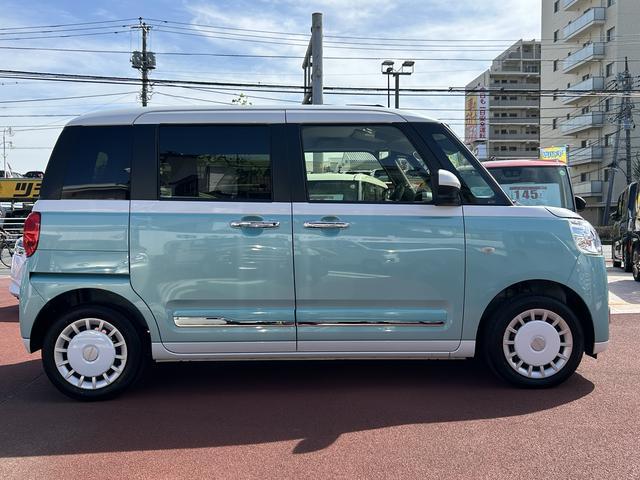 ムーヴキャンバスストライプスＧ　前席シートヒーター　電動パーキングブレーキ保証１年間距離無制限付き・ＬＥＤヘッドライト・両側電動スライドドア・シートヒーター・全周囲カメラ・電動パーキングブレーキ・ＬＥＤフォグランプ・キーフリーシステム・オートライト・オートハイビーム（東京都）の中古車