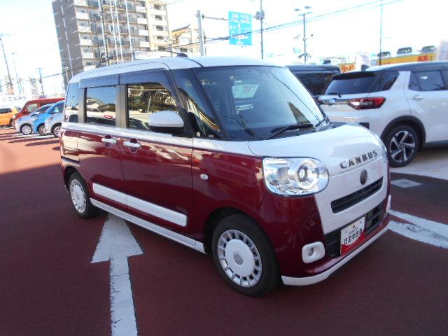 ムーヴキャンバスストライプスＧターボ車検整備付・１０インチナビ・ドラレコ・全周囲カメラ・クルーズコントロール・シートヒーター（東京都）の中古車