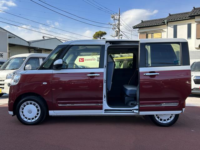 ムーヴキャンバスストライプスGCDステレオ・全周囲カメラシートヒーター・両側電動スライドドア・電動パーキングブレーキ(東京都)の中古車