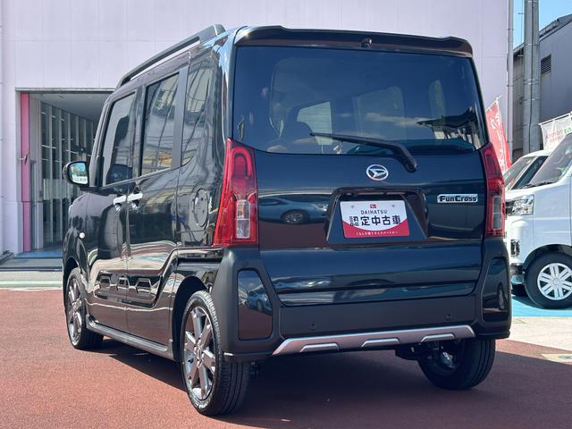 タント 中古車 ファンクロスターボ　９インチディスプレイオーディオ装備保証　新車保証・まごころ保証　１年間・走行距離無制限付き・９インチディスプレイオーディオ装備・ＬＥＤヘッドライト装備・シートヒーター装備