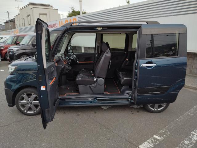 タントファンクロスターボ　カーナビ　前後ドラレコサポカーＳワイド適合　前後ドラレコ　ミラクルオープンドア　パノラマモニター対応　両側オートスライドドア　電動パーキングブレーキ　ステアリングスイッチ　シートヒーター　コーナーセンサー（神奈川県）の中古車