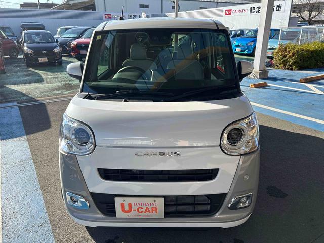 ムーヴキャンバスストライプスG 当店デモカーアップ 走行7012キロ一年保証・走行距離無制限 サイドエアバック クリアランスソナー オートマチックハイビーム オートライト LEDヘッドライト ベンチシート シートヒーター 両側電動スライドドア(埼玉県)の中古車