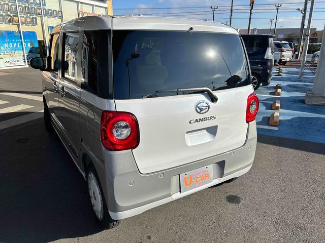 ムーヴキャンバスストライプスG 当店デモカーアップ 走行7012キロ一年保証・走行距離無制限 サイドエアバック クリアランスソナー オートマチックハイビーム オートライト LEDヘッドライト ベンチシート シートヒーター 両側電動スライドドア(埼玉県)の中古車