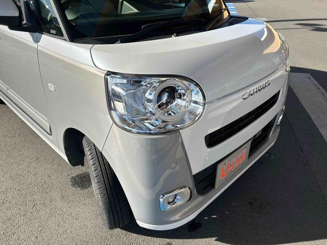 ムーヴキャンバスストライプスG 当店デモカーアップ 走行7012キロ一年保証・走行距離無制限 サイドエアバック クリアランスソナー オートマチックハイビーム オートライト LEDヘッドライト ベンチシート シートヒーター 両側電動スライドドア(埼玉県)の中古車