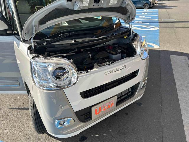 ムーヴキャンバスストライプスG 当店デモカーアップ 走行7012キロ一年保証・走行距離無制限 サイドエアバック クリアランスソナー オートマチックハイビーム オートライト LEDヘッドライト ベンチシート シートヒーター 両側電動スライドドア(埼玉県)の中古車