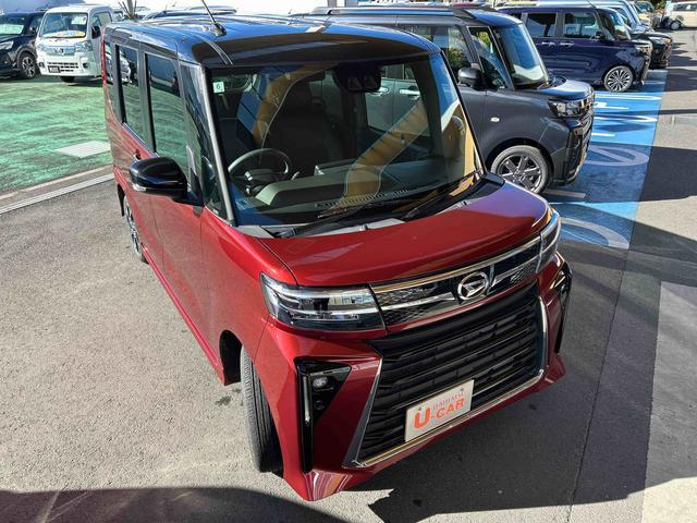 タントカスタムＸ　走行距離４３６４キロ　当店デモカーアップ１年保証距離無制限　純正マット　サイドエアバッグ　ＬＥＤヘッドランプ　アイドリングストップ　シートヒーター　両側電動スライドドア　オプションツートンカラー（埼玉県）の中古車