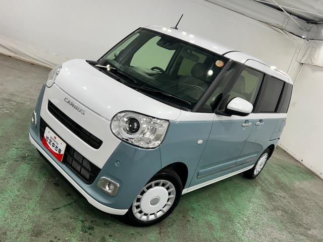 ムーヴキャンバスストライプスＧ　走行２５０４キロ／ＬＥＤヘッドライト一年保証・走行距離無制限　走行２５０４キロ　サイドエアバック　クリアランスソナー　オートマチックハイビーム　オートライト　ＬＥＤヘッドライト　ベンチシート　シートヒーター　両側電動スライドドア（埼玉県）の中古車