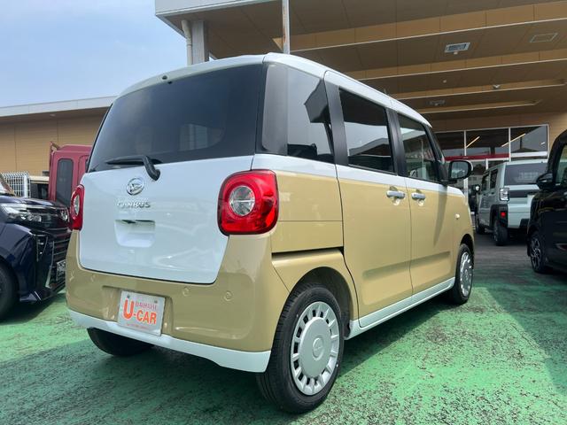 ムーヴキャンバスストライプスＸ　走行６１５キロ／シートヒーター／両側電動１年保証距離無制限　走行距離６１５キロ　サイドエアバッグ　ＬＥＤヘッドランプ　アイドリングストップ　シートヒーター　両側電動スライドドア　オート格納式ドアミラーキーフリー（埼玉県）の中古車