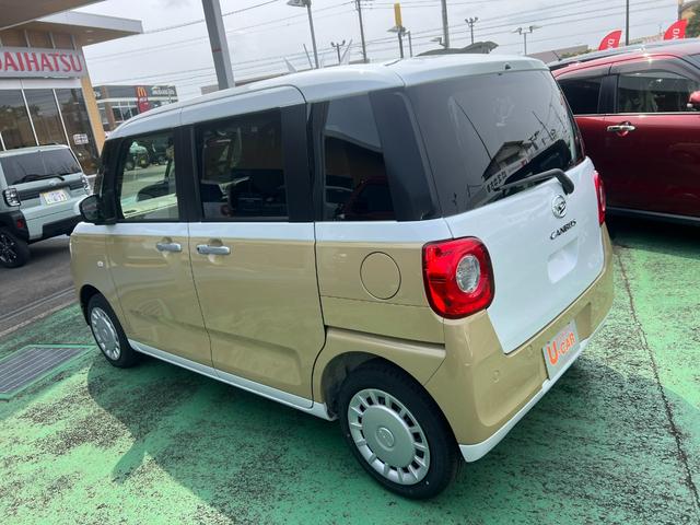 ムーヴキャンバスストライプスＸ　走行６１５キロ／シートヒーター／両側電動１年保証距離無制限　走行距離６１５キロ　サイドエアバッグ　ＬＥＤヘッドランプ　アイドリングストップ　シートヒーター　両側電動スライドドア　オート格納式ドアミラーキーフリー（埼玉県）の中古車