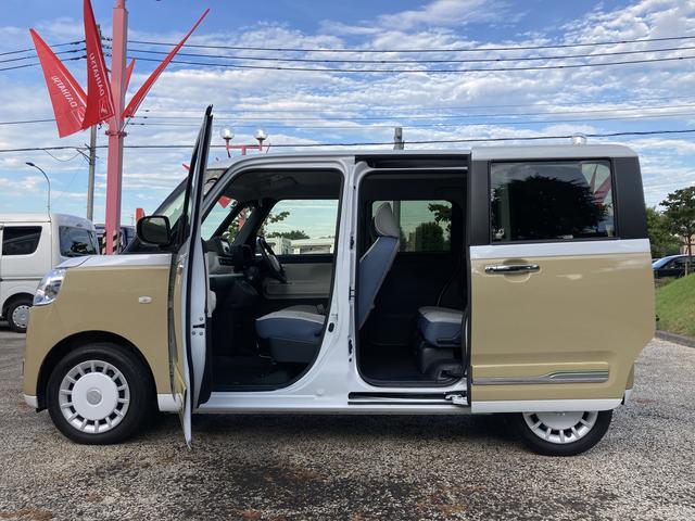 ムーヴキャンバスストライプスＧ　前席シートヒーター　電動パーキングブレーキ保証　新車保証・まごころ保証　１年間・走行距離無制限付き　前席シートヒーター　電動パーキングブレーキ　両側電動スライドドア　ＬＥＤヘッドランプ　ＬＥＤフォグランプ　キーフリーシステム（東京都）の中古車