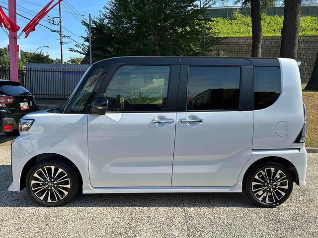 タントカスタムRS 届出済み未使用車 シートヒーター保証 新車保証・まごころ保証 1年間・走行距離無制限付き 前席シートヒーター 電動パーキングブレーキ キーフリーシステム コーナーセンサー 両側電動スライドドア シートバックテーブル(東京都)の中古車