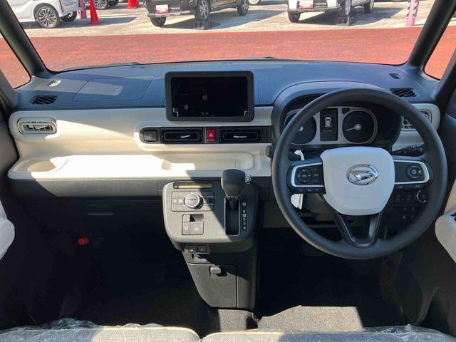 ムーヴキャンバスストライプスＧターボ　届出済み未使用車　クルーズコントロール保証　新車保証・まごころ保証　１年間・走行距離無制限付き　アダプティブクルーズコントロール　キーフリーシステム　ＬＥＤヘッドランプ　コーナーセンサー　アイドリングストップ　両側電動スライドドア（東京都）の中古車