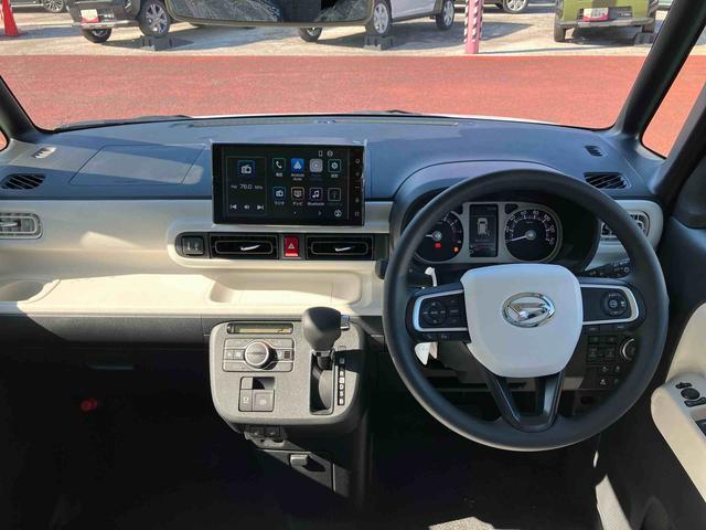 ムーヴキャンバスストライプスＧターボ　ディスプレイオーディオ　バックカメラ保証　新車保証・まごころ保証　１年間・走行距離無制限付き　９インチディスプレイオーディオ　バックカメラ　キーフリーシステム　両側電動スライドドア　前席シートヒーター　ＬＥＤヘッドランプ（東京都）の中古車