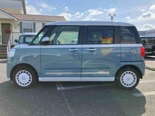 ムーヴキャンバスセオリーＧオートエアコン／電動パーキングブレーキ／運転席上下アジャスター／バックカメラ／キーフリーシステム／左右タイマー機能付きパワースライドドア／ホットカップホルダー／シートヒーター／ＬＥＤヘッドライト（千葉県）の中古車