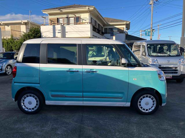 ムーヴキャンバスストライプスＧターボ両側パワースライドドア／ＬＥＤヘッドライト／オートライト／シートヒーター／次世代スマートアシスト／キーフリー／バックカメラ／コーナーセンサー／サイドエアバック（千葉県）の中古車