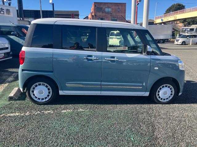 ムーヴキャンバスストライプスＧＬＥＤヘッドライト／両側電動スライドドア／コーナーセンサー／アイドリングストップ／衝突回避支援システム／横滑り防止装置／オートライト／オートエアコン／キーフリー／電動格納ミラー／電動パーキングブレーキ（千葉県）の中古車