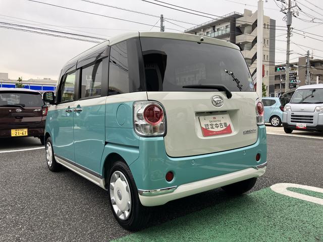 ムーヴキャンバスＧメイクアップリミテッド　ＳＡIII　カーナビ　ドラレコ中古車保証・距離無制限、１年付き　純正８インチスタンダードナビ　ＥＴＣ車載器　カーナビ連動前後録画ドライブレコーダー　パノラマモニター　両側電動スライドドア　ＬＥＤヘッドライト　オートエアコン（東京都）の中古車