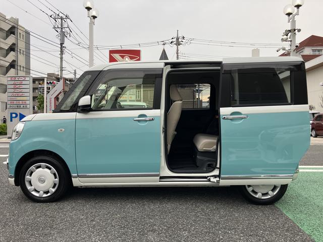 ムーヴキャンバスＧメイクアップリミテッド　ＳＡIII　カーナビ　ドラレコ中古車保証・距離無制限、１年付き　純正８インチスタンダードナビ　ＥＴＣ車載器　カーナビ連動前後録画ドライブレコーダー　パノラマモニター　両側電動スライドドア　ＬＥＤヘッドライト　オートエアコン（東京都）の中古車