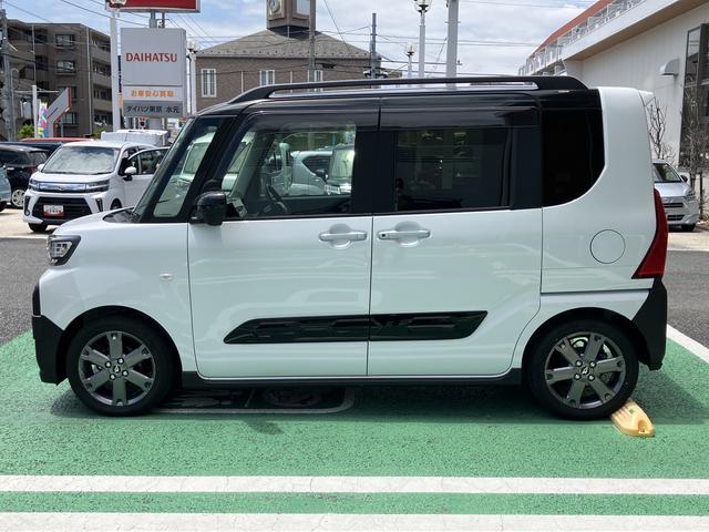 タントファンクロスターボ　カーナビ　ＥＴＣ　ドライブレコーダー中古車保証・距離無制限、１年付き　純正１０インチスタイリッシュナビ　ＥＴＣ車載器　カーナビ連動前後録画ドライブレコーダー　両側電動スライドドア　ＬＥＤヘッドライト　電動サイドブレーキ　キーフリー（東京都）の中古車