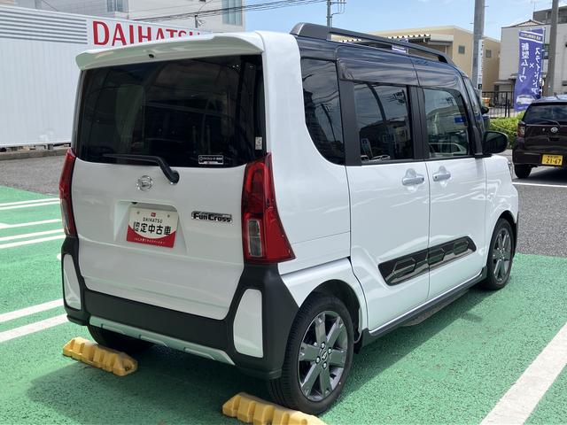 タントファンクロスターボ　カーナビ　ＥＴＣ　ドライブレコーダー中古車保証・距離無制限、１年付き　純正１０インチスタイリッシュナビ　ＥＴＣ車載器　カーナビ連動前後録画ドライブレコーダー　両側電動スライドドア　ＬＥＤヘッドライト　電動サイドブレーキ　キーフリー（東京都）の中古車