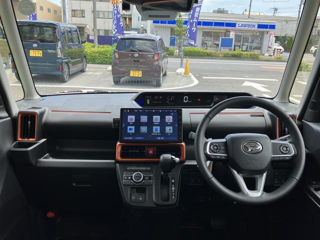 タントファンクロスターボ　カーナビ　ＥＴＣ　ドライブレコーダー中古車保証・距離無制限、１年付き　純正１０インチスタイリッシュナビ　ＥＴＣ車載器　カーナビ連動前後録画ドライブレコーダー　両側電動スライドドア　ＬＥＤヘッドライト　電動サイドブレーキ　キーフリー（東京都）の中古車