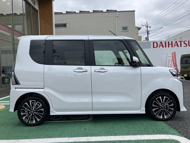 タントカスタムＲＳ　ターボ　両側電動スライドドア保証　新車保証・まごころ保証　１年間・走行距離無制限付き　ＬＥＤヘッドライト　ＬＥＤフォグランプ　キーフリー　シートヒーター　コーナーセンサー　衝突回避支援ブレーキ（東京都）の中古車
