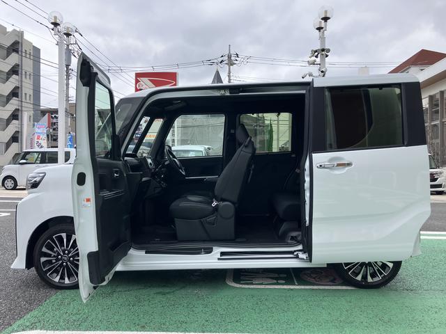タントカスタムＲＳ　ターボ　両側電動スライドドア保証　新車保証・まごころ保証　１年間・走行距離無制限付き　ＬＥＤヘッドライト　ＬＥＤフォグランプ　キーフリー　シートヒーター　コーナーセンサー　衝突回避支援ブレーキ（東京都）の中古車