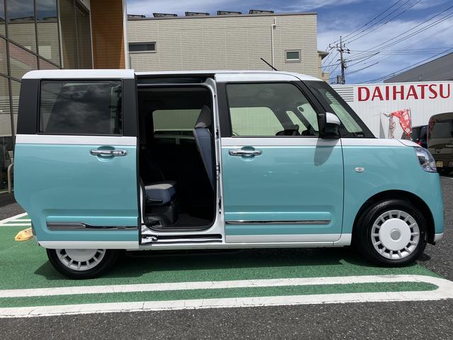 ムーヴキャンバスストライプスＧ　パノラマモニター対応カメラ保証　新車保証・まごころ保証　１年間・走行距離無制限付き　ＬＥＤヘッドライト　両側電動スライドドア　サイドエアバック　キーフリー　衝突回避支援ブレーキ（東京都）の中古車
