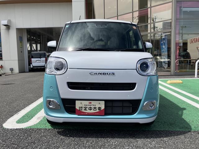 ムーヴキャンバスストライプスＧ　パノラマモニター対応カメラ保証　新車保証・まごころ保証　１年間・走行距離無制限付き　ＬＥＤヘッドライト　両側電動スライドドア　サイドエアバック　キーフリー　衝突回避支援ブレーキ（東京都）の中古車
